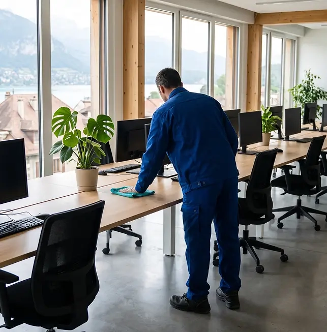 Accueil d’entreprise impeccable à Saint-Julien-en-Genevois, nettoyage de bureaux régulier